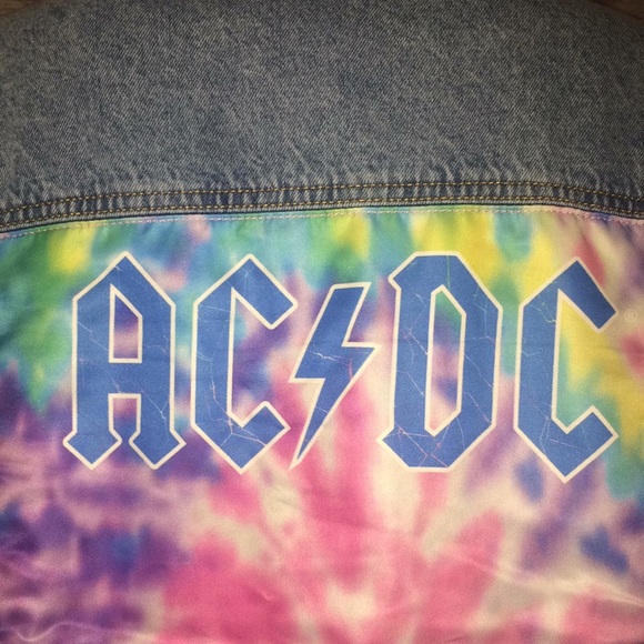 AC/DC Denim Jacket With Patch On Back NWT - Picture 7 of 10